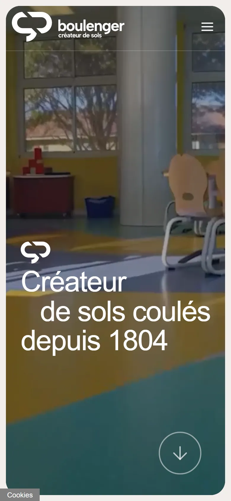 Le site sur mobile