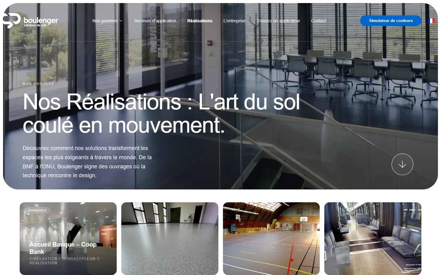 Page des réalisations