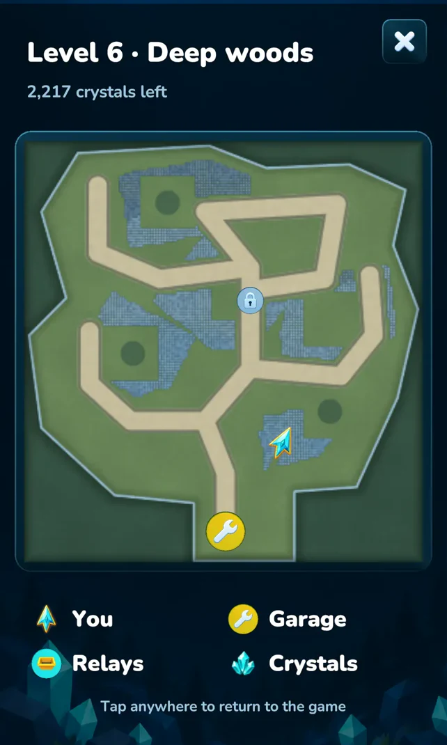 La carte d’un niveau
