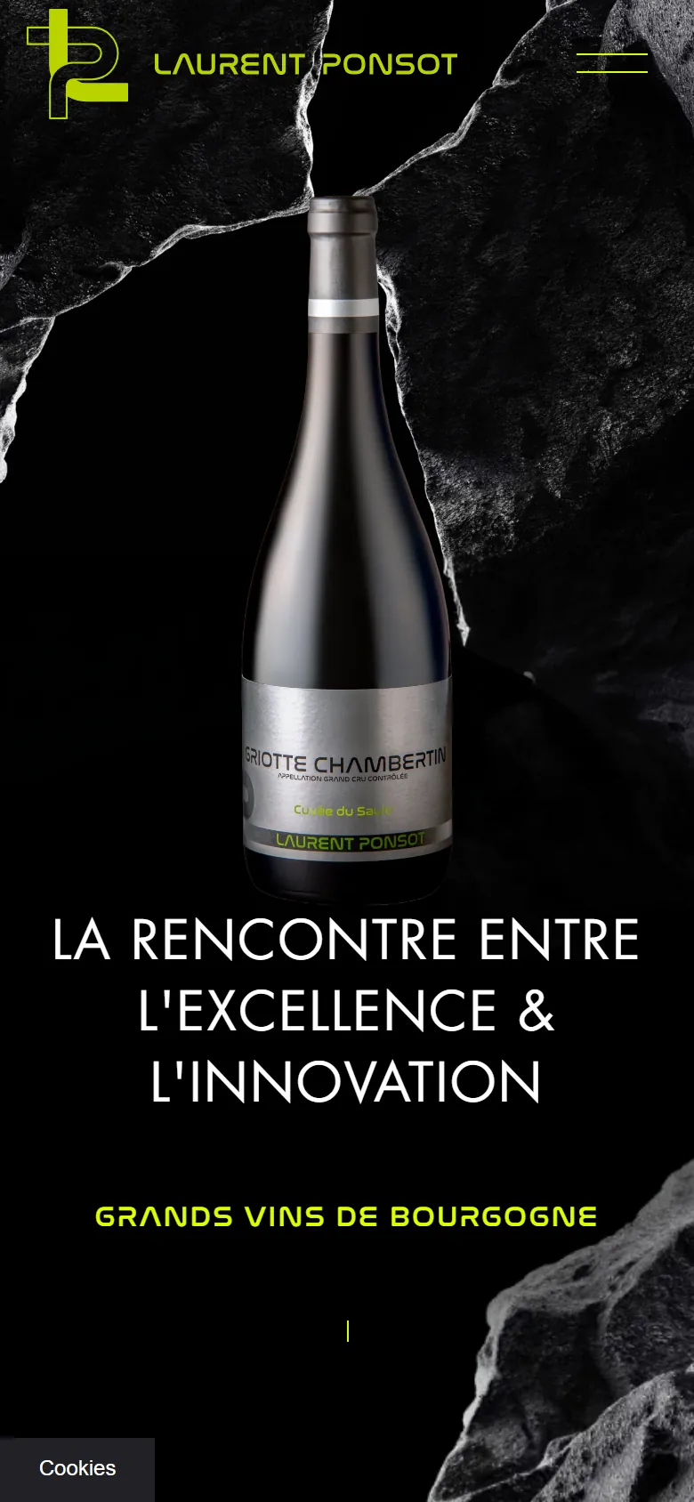 Accueil sur mobile